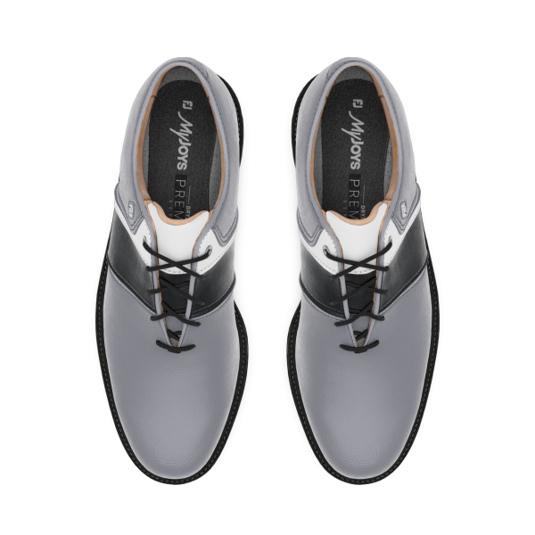 MyJoys Premiere Series Packard Spiked - White / Grey Croc Print / Black Patent – Bild 3