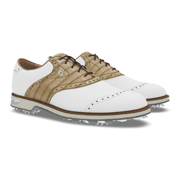 MyJoys Premiere Series Wilcox - White / Desert Taupe Croc Print