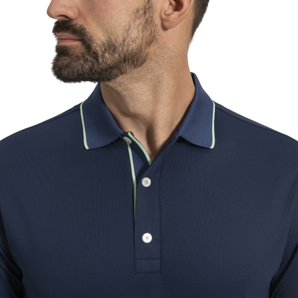 Solid Pique w/Trim - Indigo / Mint – Bild 4