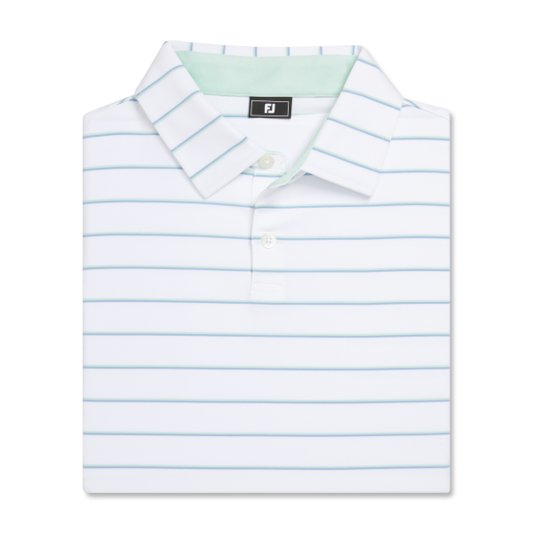 Classic Stripe Lisle - White / Pistachio / Blue Jay