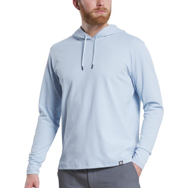Ottoman Jacquard Pullover Hoodie - Grey