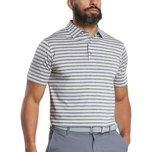 Heather Stripe Lisle - Heather Blue Jay / Heather Pistachio – Bild 2