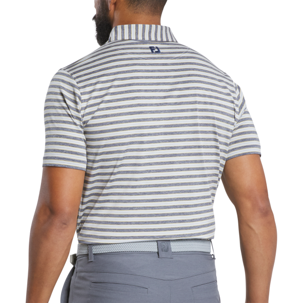 Heather Stripe Lisle - Heather Blue Jay / Heather Pistachio – Bild 3