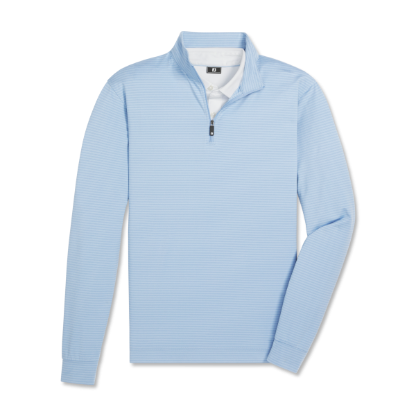 Shadow Stripe Quarter-Zip Mid-Layer - Blue Jay