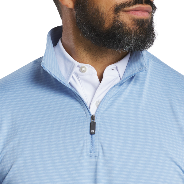 Shadow Stripe Quarter-Zip Mid-Layer - Blue Jay – Bild 4