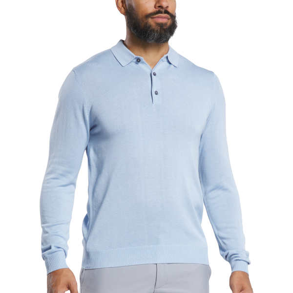 Sweater Polo - Heather Light Blue – Bild 2