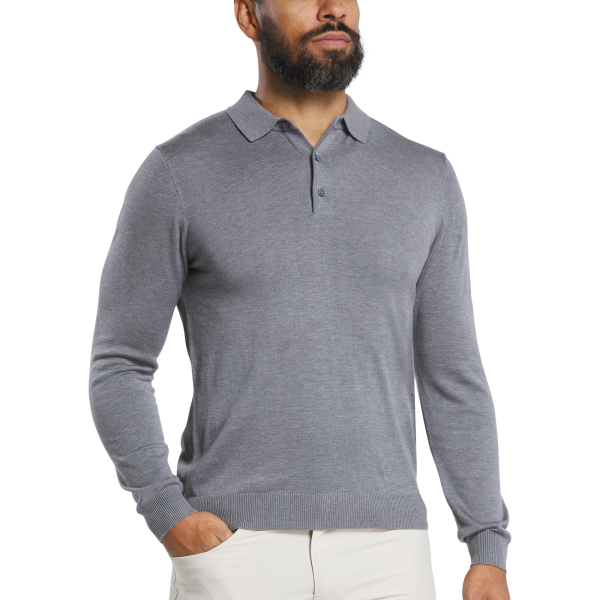 Sweater Polo - Heather Light Blue – Bild 2