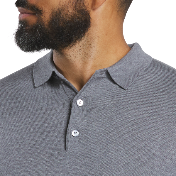 Sweater Polo - Heather Light Blue – Bild 4