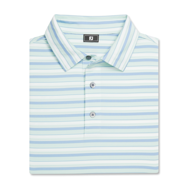 Mixer Stripe Lisle - Pistachio / White / Blue Jay