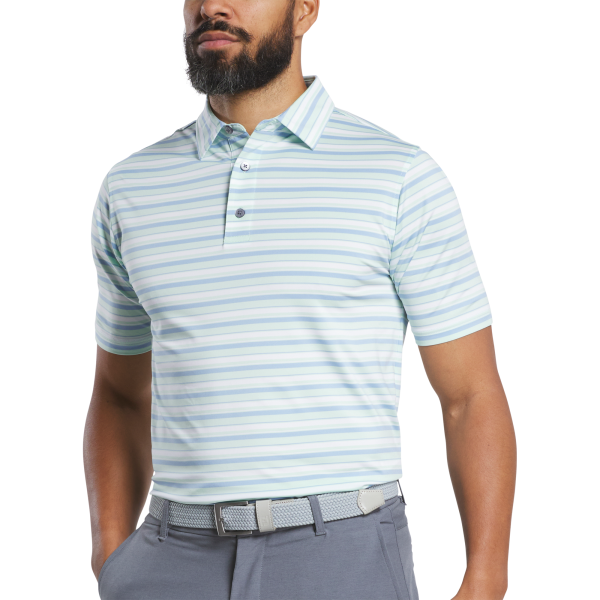 Mixer Stripe Lisle - Pistachio / White / Blue Jay – Bild 2