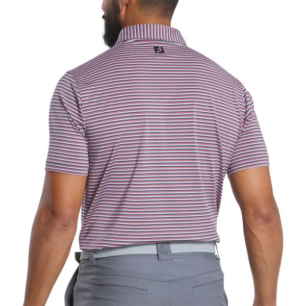 Balance Stripe Lisle - Skyway / White / Dark Denim / Pink Lemonade – Bild 3