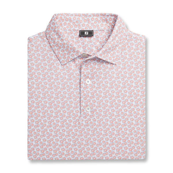 Floral Sketch Lisle - Orange / White