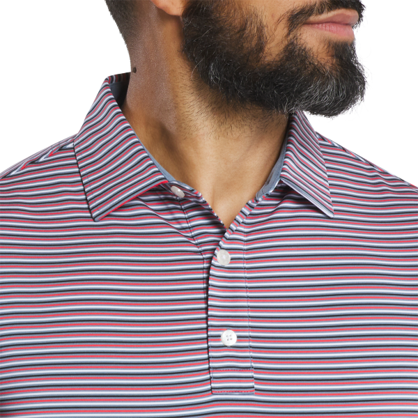 Balance Stripe Lisle - Skyway / White / Dark Denim / Pink Lemonade – Bild 4