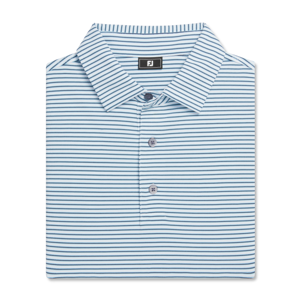 Multi-Stripe Pique - White / Light Blue / Navy
