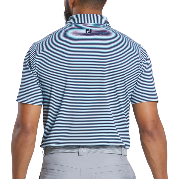 Multi-Stripe Pique - White / Light Blue / Navy – Bild 3