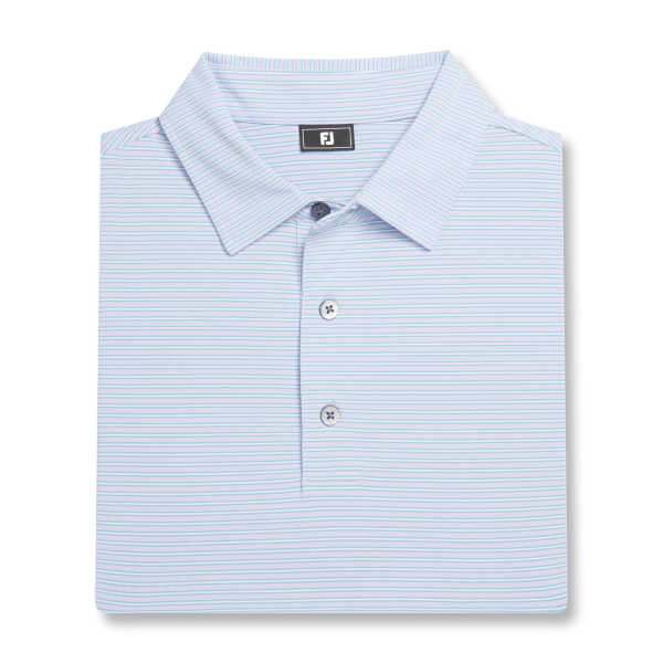 Multi-Stripe Pique - White / Light Blue / Navy