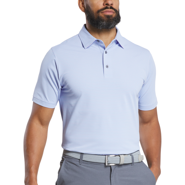 Multi-Stripe Pique - White / Light Blue / Navy – Bild 2