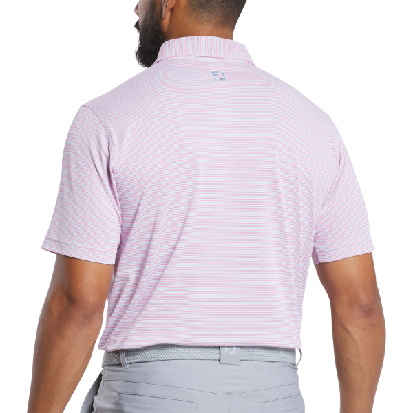 Multi-Stripe Pique - White / Light Blue / Navy – Bild 3