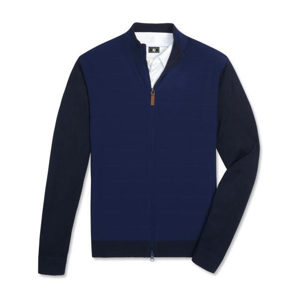 Hybrid Full-Zip Sweater - Black