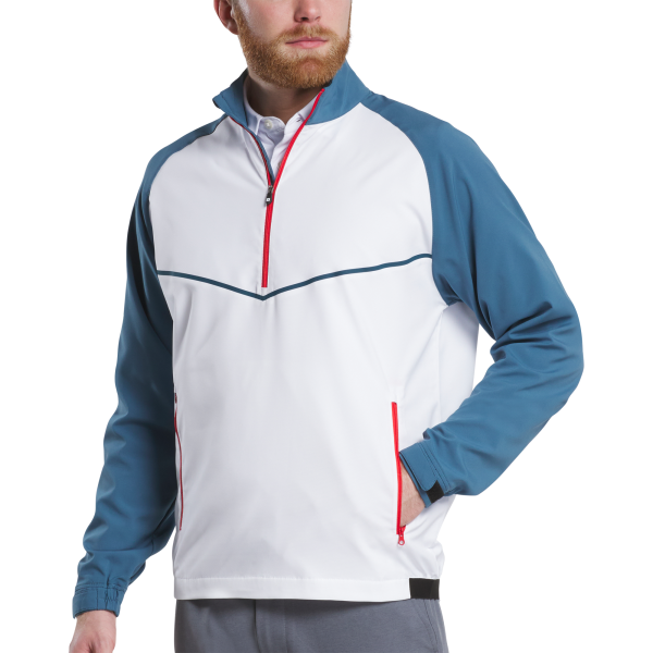Zephyr Windshirt - Denim / White