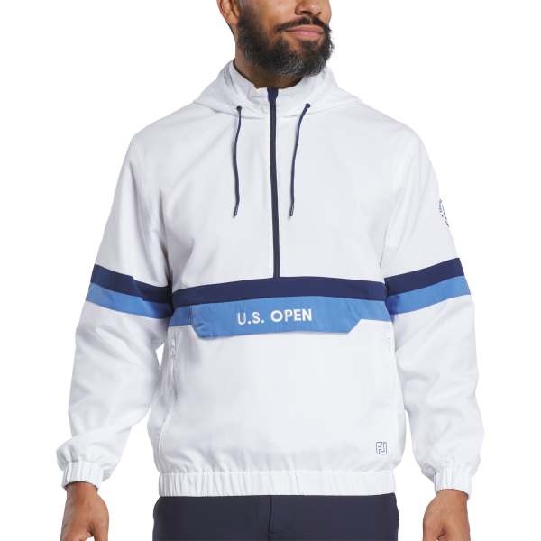 2025 U.S. Open Lined Windbreaker Half-Zip Hoodie - White