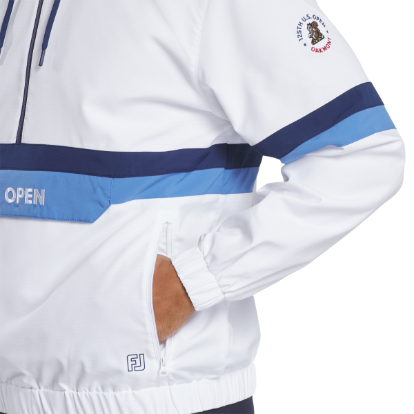 2025 U.S. Open Lined Windbreaker Half-Zip Hoodie - White – Bild 3