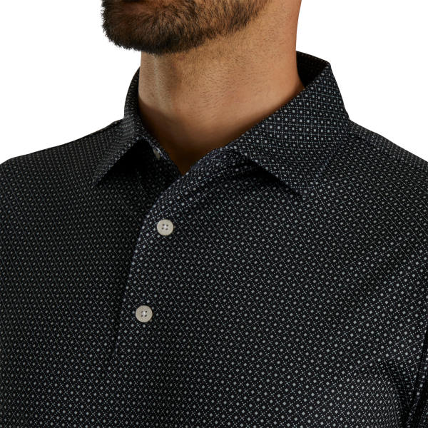 Dot Geo Lisle - Blue Grey / Navy / White – Bild 4