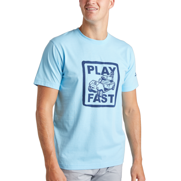 Heritage Golf Cart Graphic Tee - Light Blue