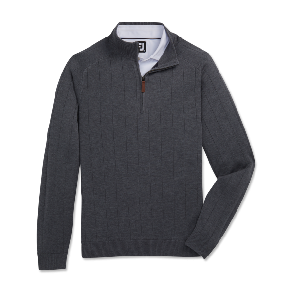 Drop Needle Lined Sweater - Black