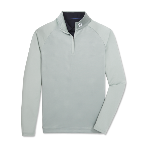 Tonal Dot Block Mid-Layer - FJ Tour Collar - Grey
