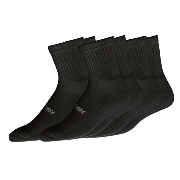 ComfortSof Quarter 3-Pack - Black