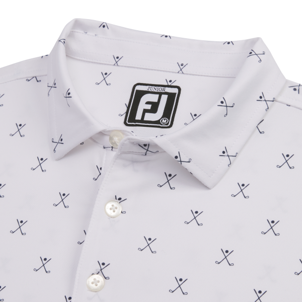 Golf Print Shirt Junior - Red – Bild 2