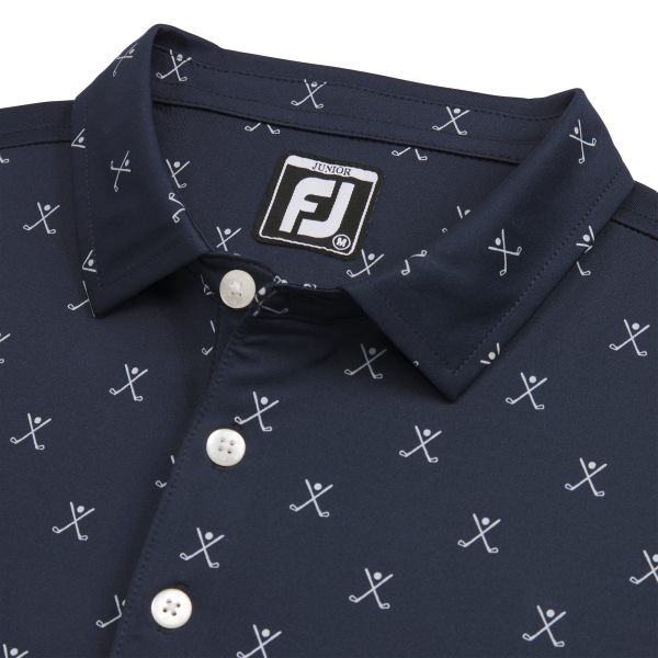 Golf Print Shirt Junior - Red – Bild 2