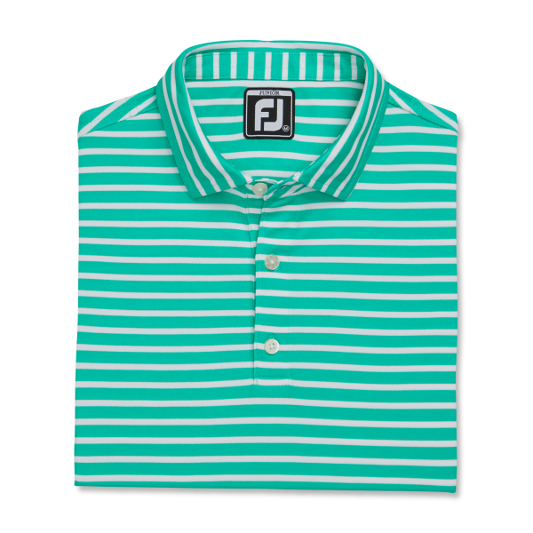 Striped Pique Self Collar Junior - Red / White