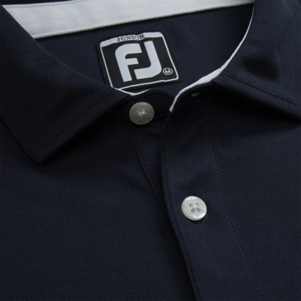 Solid Pique Self Collar Junior - Royal – Bild 2