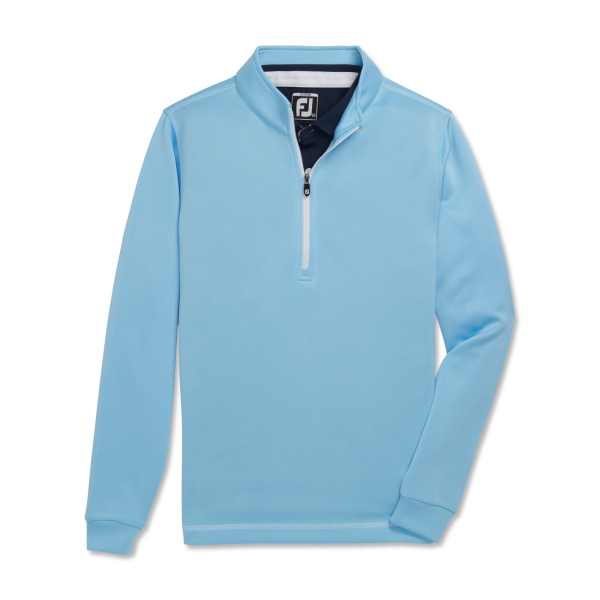 Half-Zip Contrast Stitch Mid-Layer Junior - Royal