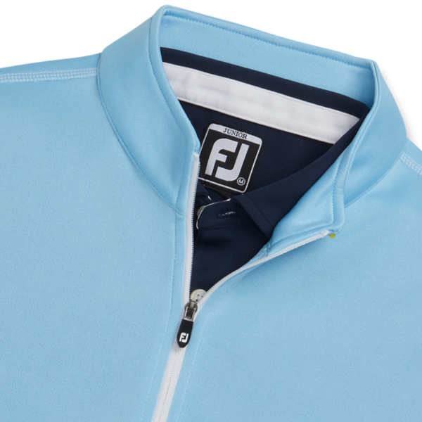 Half-Zip Contrast Stitch Mid-Layer Junior - Royal – Bild 2
