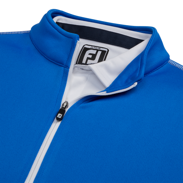 Half-Zip Contrast Stitch Mid-Layer Junior - Royal – Bild 2