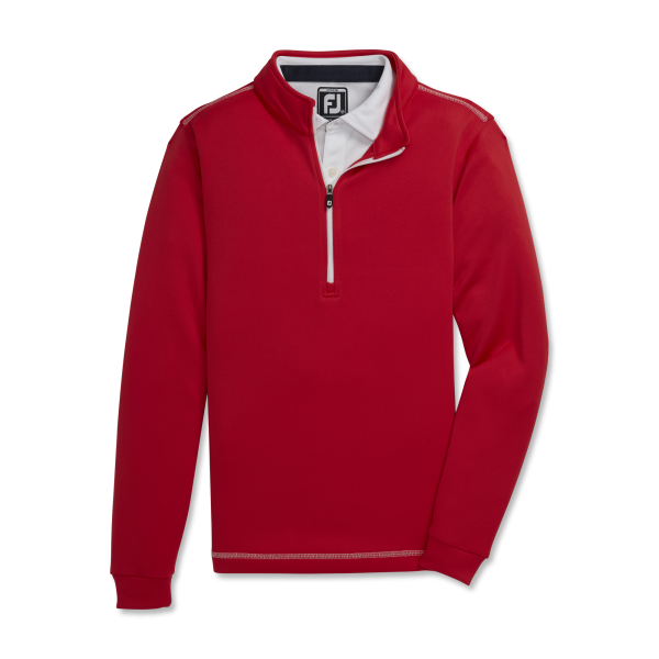 Half-Zip Contrast Stitch Mid-Layer Junior - Royal