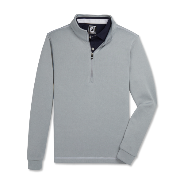 Half-Zip Contrast Stitch Mid-Layer Junior - Royal