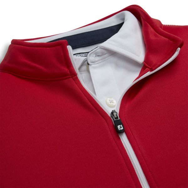 Half-Zip Contrast Stitch Mid-Layer Junior - Royal – Bild 2