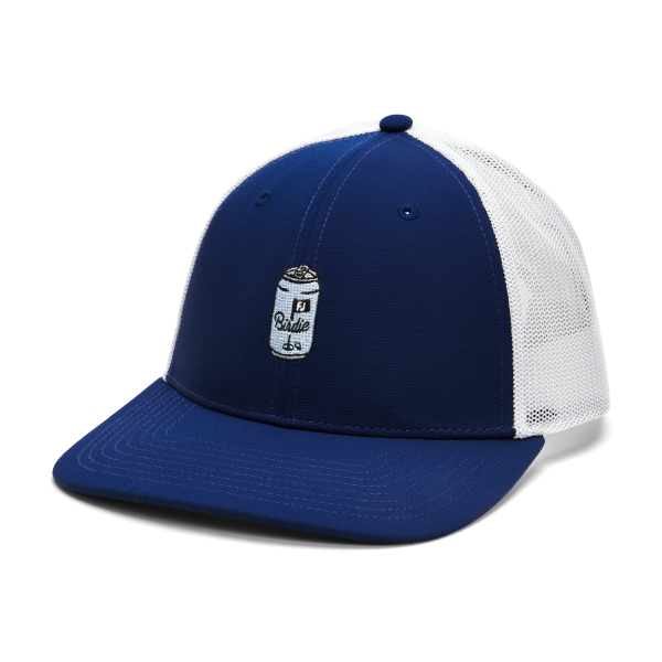 Motif Mesh Trucker Hat - Navy / Birdie Juice Logo