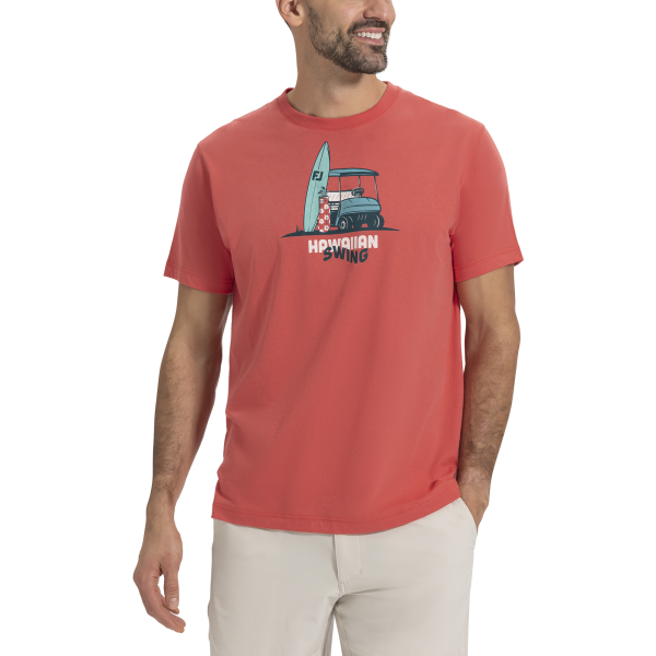 Hawaiian Swing Graphic Tee-Previous Season Style - Coral