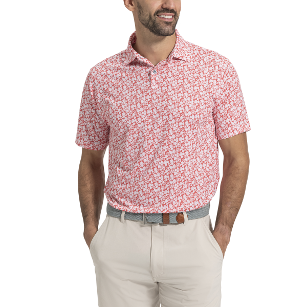 Hawaiian Floral Lisle-Previous Season Style - Canal Blue