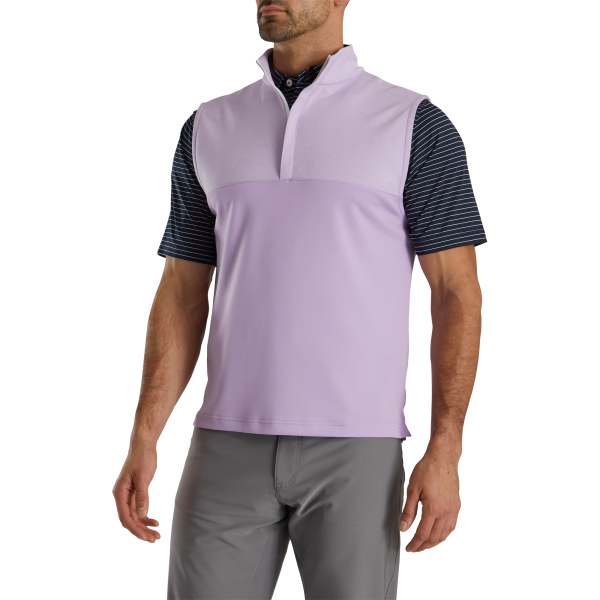 Heather Yoke Half-Zip Vest-Previous Season Style - Rose – Bild 2