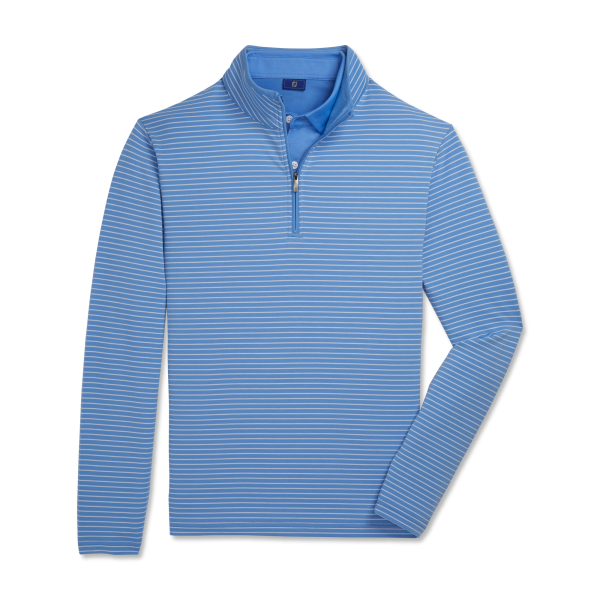 French Terry Quarter-Zip-Previous Season Style - Watermelon / White