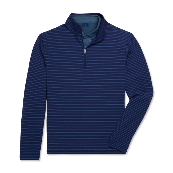 French Terry Quarter-Zip-Previous Season Style - Watermelon / White