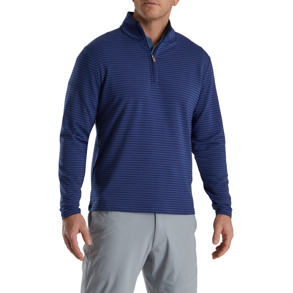 French Terry Quarter-Zip-Previous Season Style - Watermelon / White – Bild 2