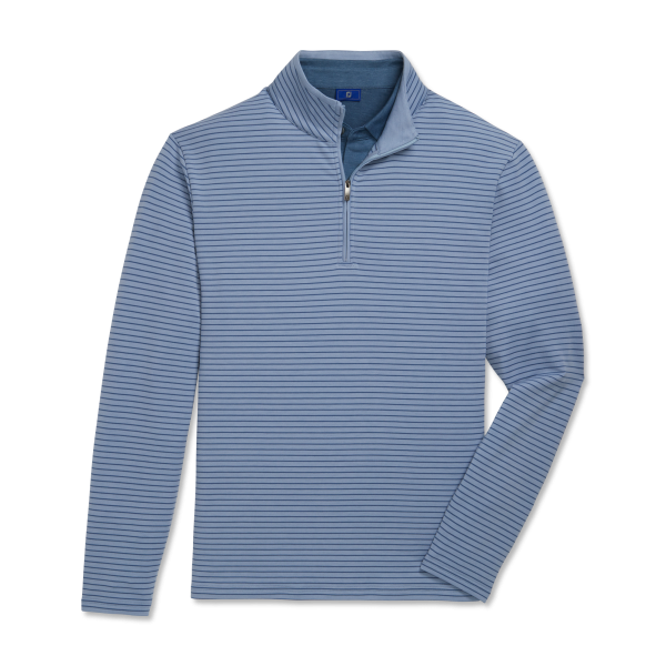 French Terry Quarter-Zip-Previous Season Style - Watermelon / White