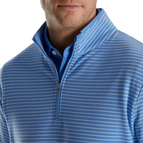 French Terry Quarter-Zip-Previous Season Style - Watermelon / White – Bild 4